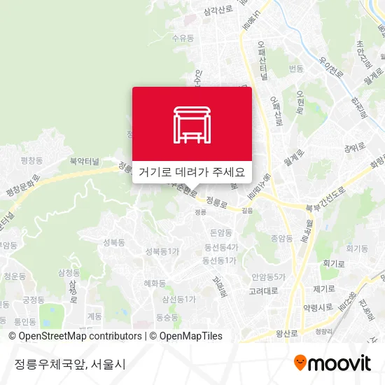 정릉우체국앞 지도