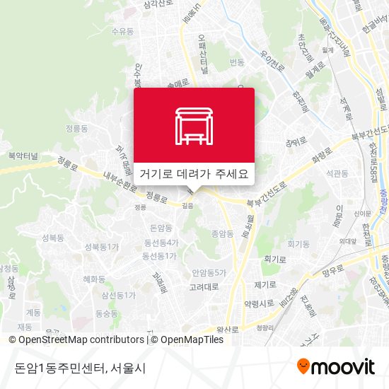 돈암1동주민센터 지도