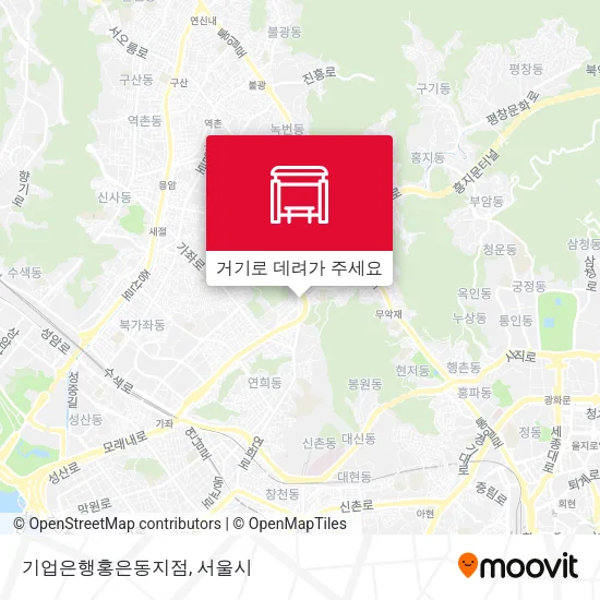 기업은행홍은동지점 지도