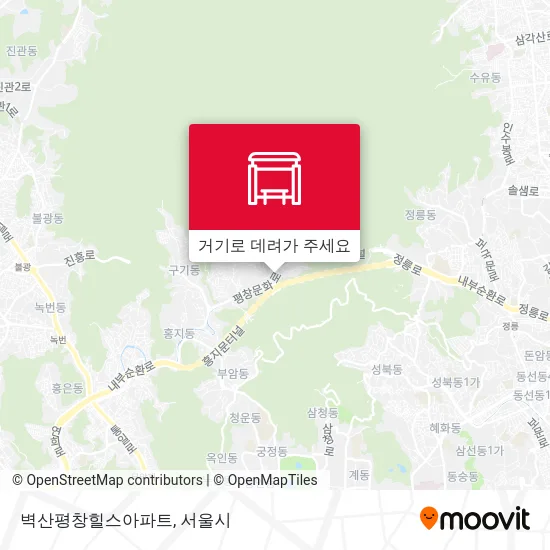 벽산평창힐스아파트 지도