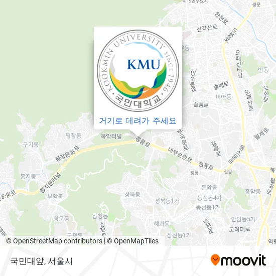 국민대앞 지도
