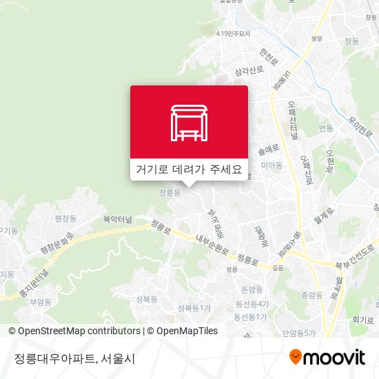 정릉대우아파트 지도