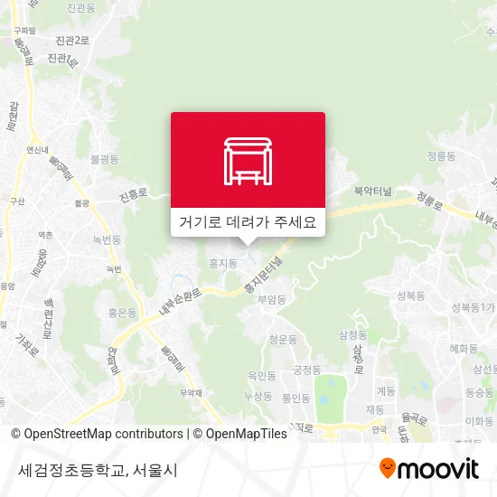 세검정초등학교 지도