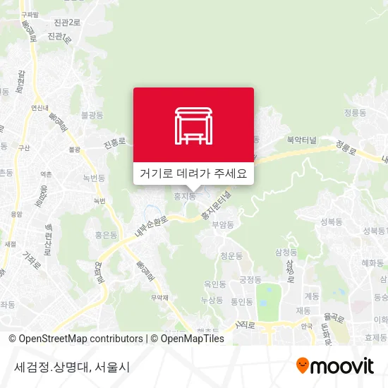세검정.상명대 지도