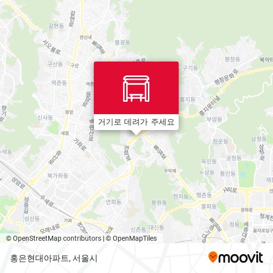 홍은현대아파트 지도