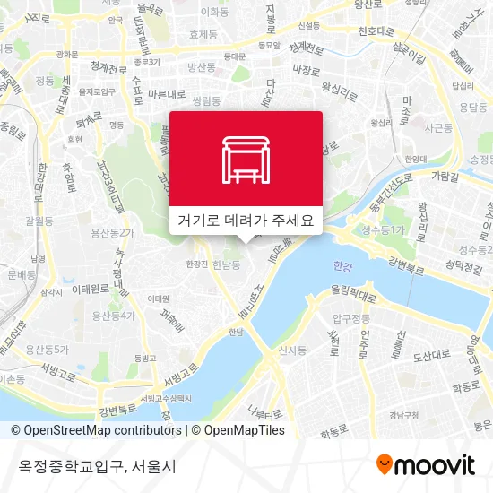 옥정중학교입구 지도
