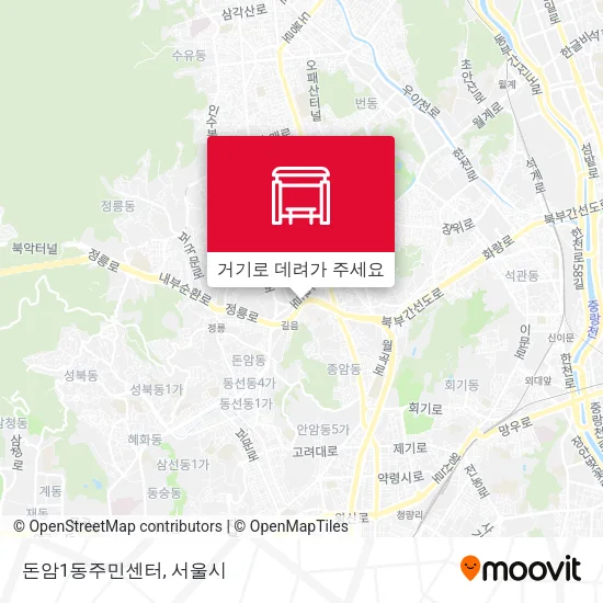 돈암1동주민센터 지도