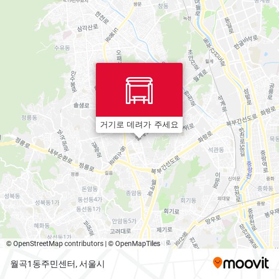 월곡1동주민센터 지도