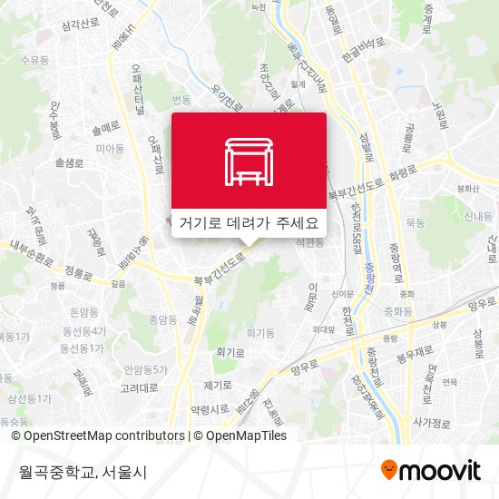 월곡중학교 지도