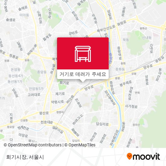 회기시장 지도