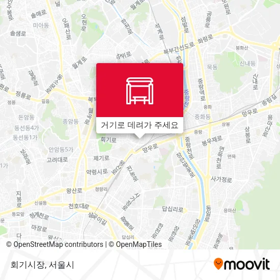 회기시장 지도