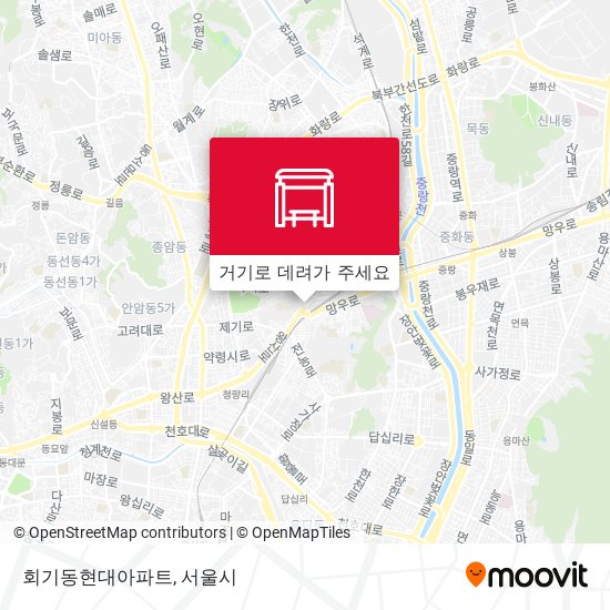 회기동현대아파트 지도