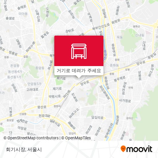 회기시장 지도