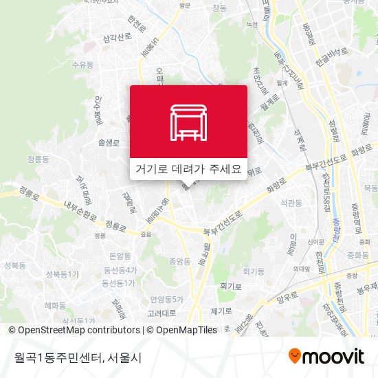 월곡1동주민센터 지도