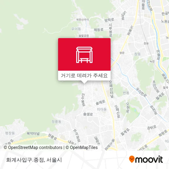 화계사입구.종점 지도