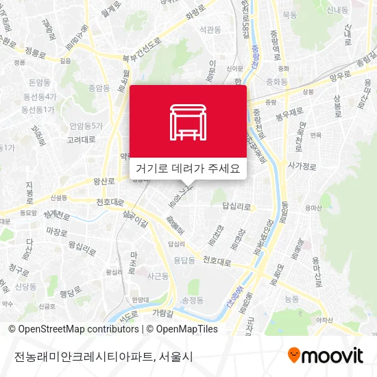 전농래미안크레시티아파트 지도