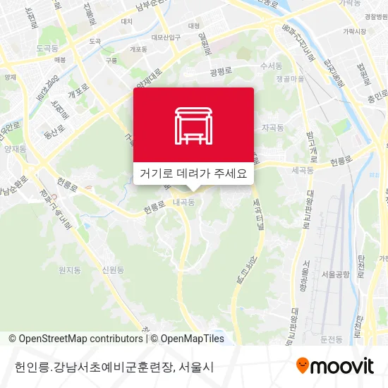 헌인릉.강남서초예비군훈련장 지도
