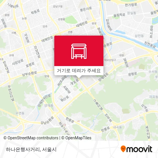 하나은행사거리 지도