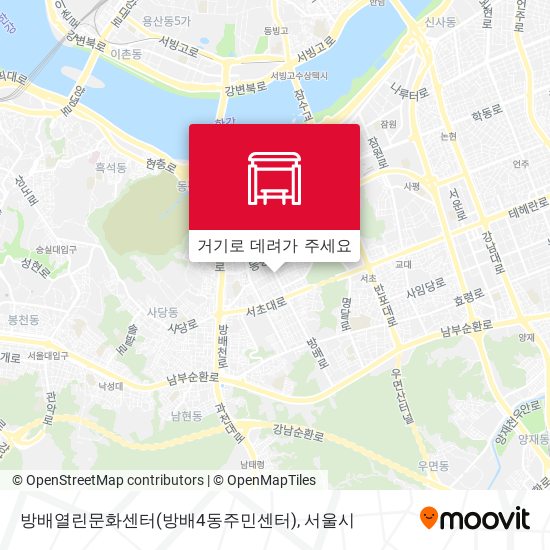 방배열린문화센터(방배4동주민센터) 지도