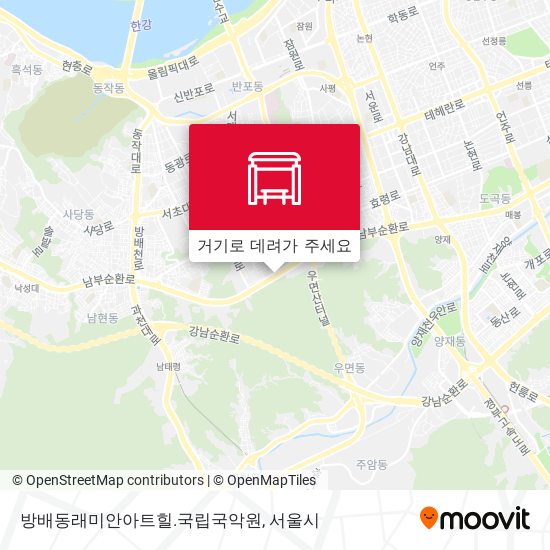 방배동래미안아트힐.국립국악원 지도