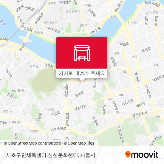 서초구민체육센터.심산문화센터 지도