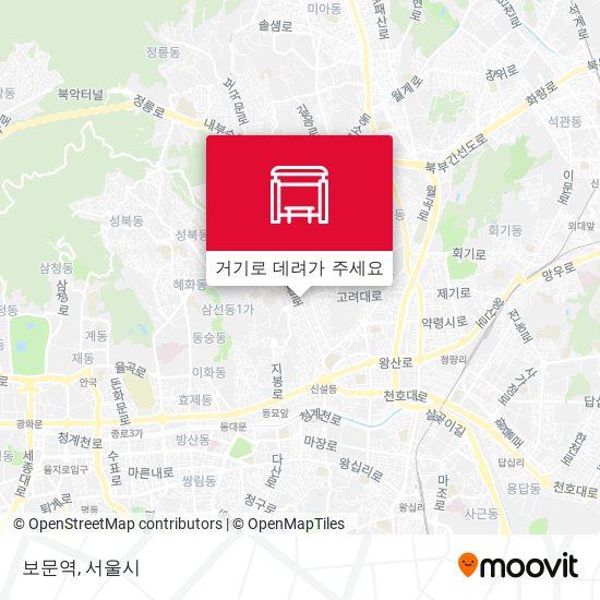 보문역 지도