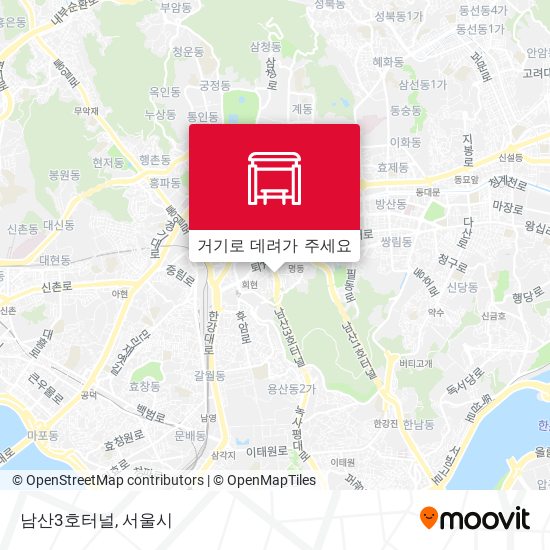 남산3호터널 지도