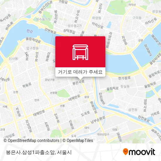 봉은사.삼성1파출소앞 지도