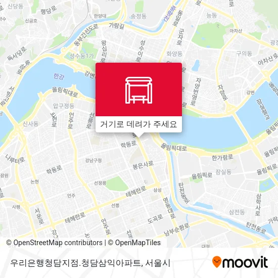 우리은행청담지점.청담삼익아파트 지도