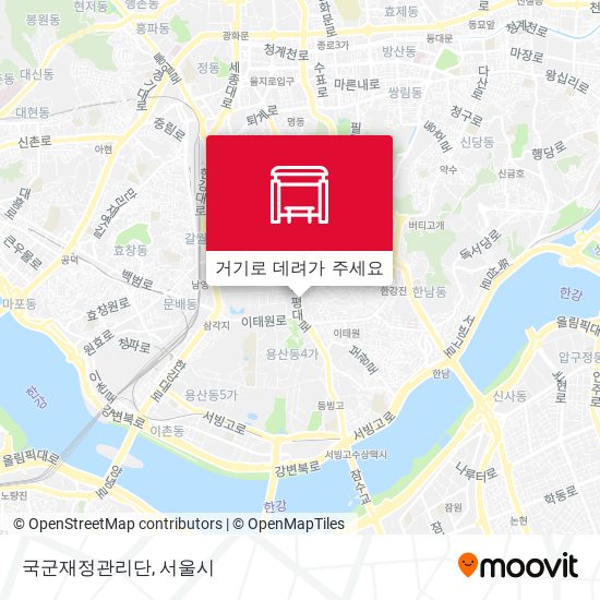 국군재정관리단 지도