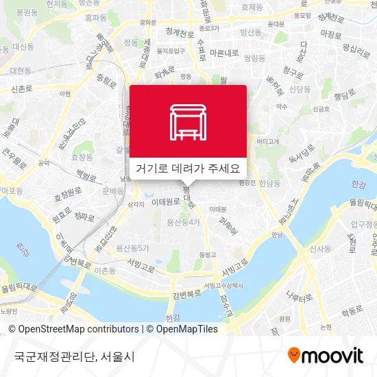 국군재정관리단 지도