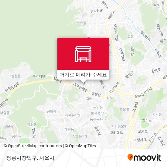 정릉시장입구 지도