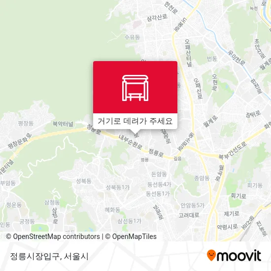 정릉시장입구 지도