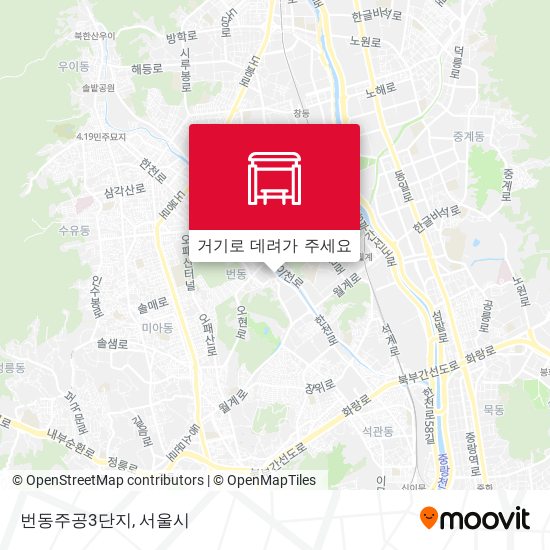 번동주공3단지 지도