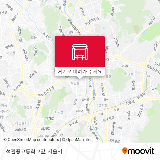 석관중고등학교앞 지도