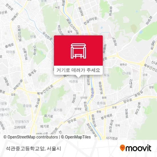 석관중고등학교앞 지도