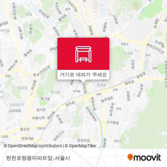 한천로쌍용아파트앞 지도