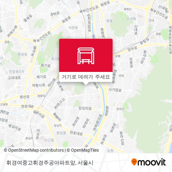 휘경여중고휘경주공아파트앞 지도