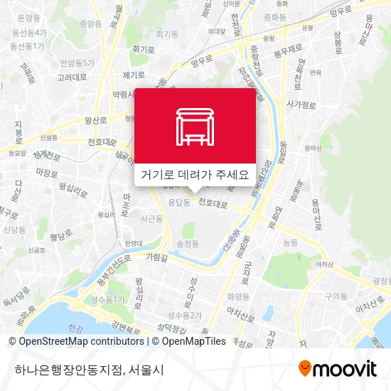 하나은행장안동지점 지도
