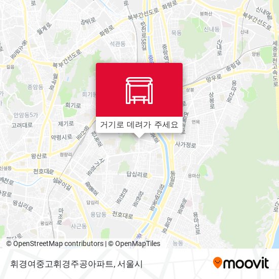 휘경여중고휘경주공아파트 지도