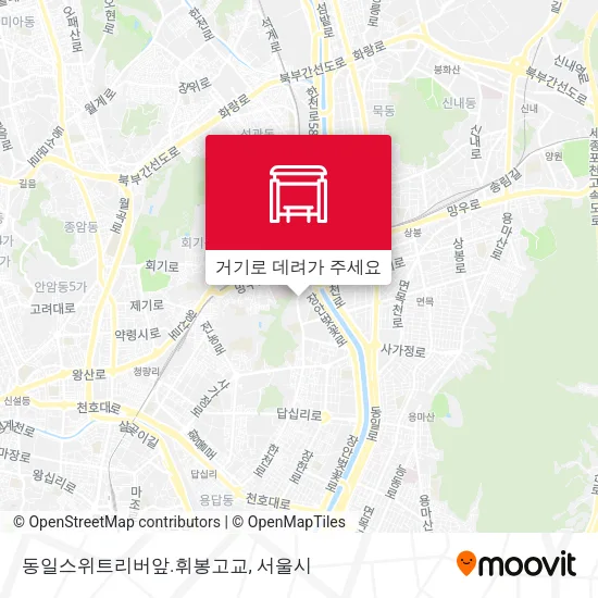 동일스위트리버앞.휘봉고교 지도