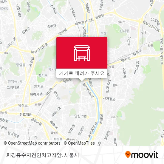 휘경유수지견인차고지앞 지도