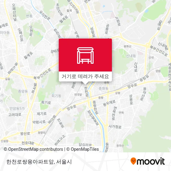 한천로쌍용아파트앞 지도