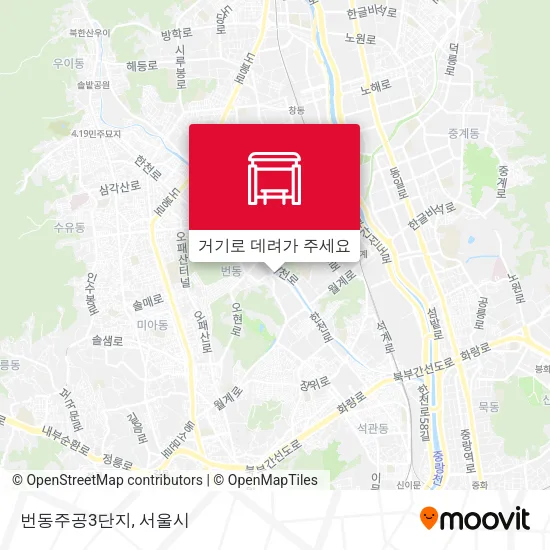 번동주공3단지 지도