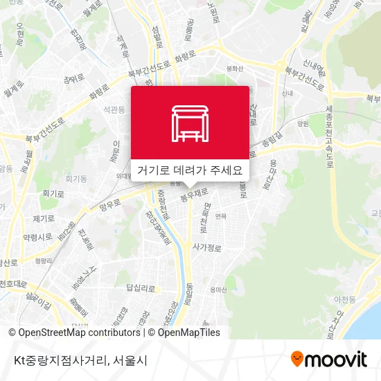 Kt중랑지점사거리 지도