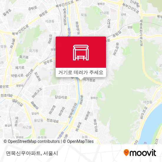 면목신우아파트 지도