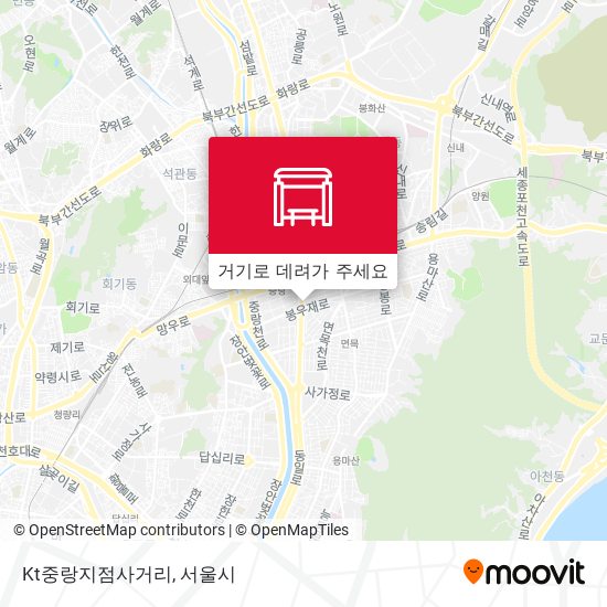 Kt중랑지점사거리 지도