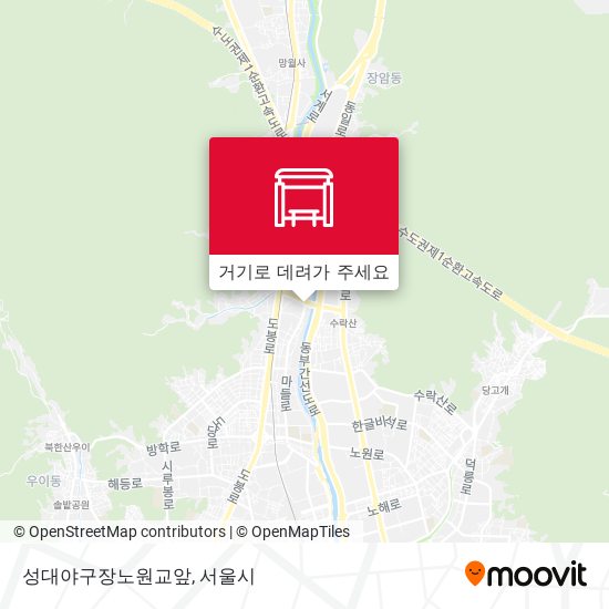 성대야구장노원교앞 지도