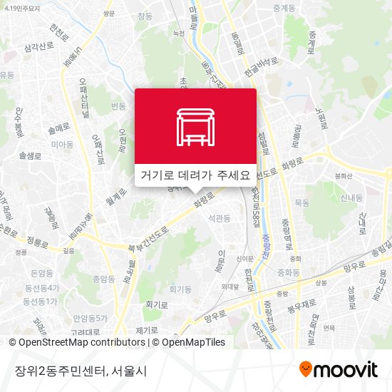 장위2동주민센터 지도