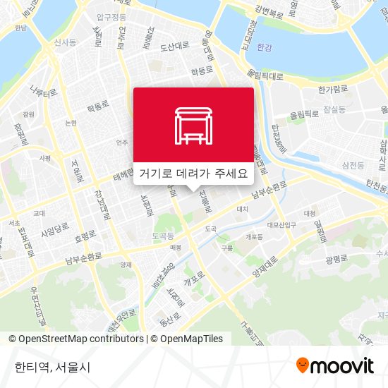 한티역 지도